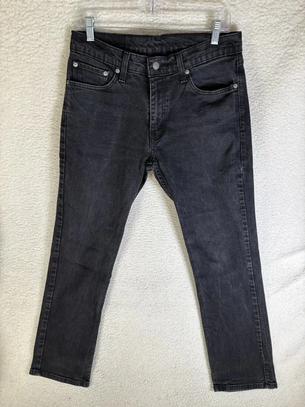 Levis 511 Jeans Mens 32x30 Black Slim Fit Stretch Denim Charcoal Wash Tapered